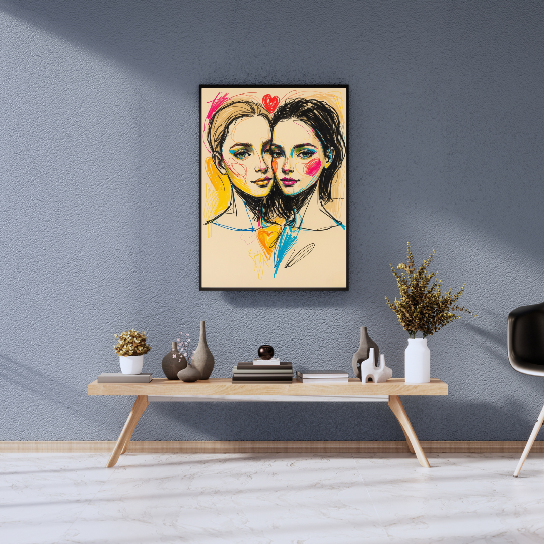 One Gender, One Soul – Lesbian Love Art Print
